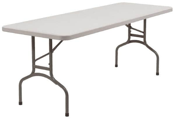 NPS - 72" Long x 30" Wide x 29-1/2" High, Lightweight Folding Table - Light Gray - Americas Industrial Supply