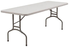 NPS - 96" Long x 30" Wide x 29-1/2" High, Lightweight Folding Table - Light Gray - Americas Industrial Supply