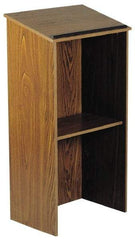 Oklahoma Sound - Mahogany Full Floor Lectern - 16" Deep x 23" Wide - Americas Industrial Supply