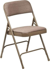 NPS - 15-3/4" Wide x 16" Deep x 29-1/2" High, Steel Folding Chair with Fabric Padded Seat - Beige - Americas Industrial Supply