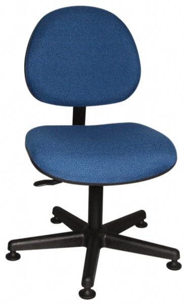 Bevco - Adjustable Chair - 18" Wide x 18" Deep, Olefin Seat, Blue - Americas Industrial Supply