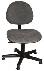 Bevco - Adjustable Chair - 18" Wide x 18" Deep, Olefin Seat, Gray - Americas Industrial Supply