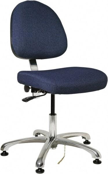 Bevco - ESD Swivel Chair - 20" Wide x 18" Deep, Fabric Mesh Seat, Navy - Americas Industrial Supply