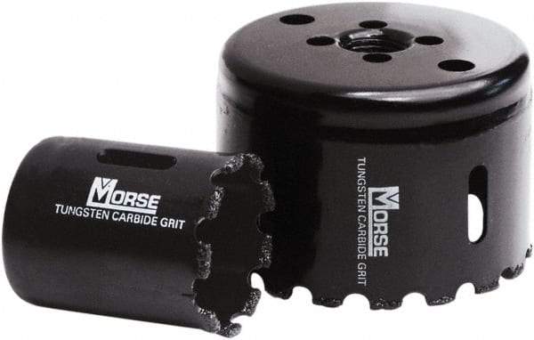 M.K. MORSE - 4-3/8" Diam, 1-15/16" Cutting Depth, Hole Saw - Carbide Grit Saw, Gulleted Edge - Americas Industrial Supply