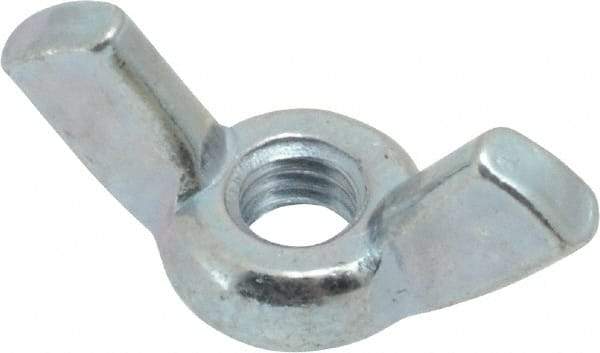 Value Collection - #10-32 UNF, Steel Standard Wing Nut - Grade 2, 0.91" Wing Span, 0.47" Wing Span - Americas Industrial Supply