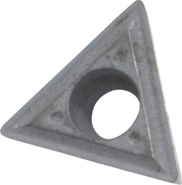 Interstate - TPGT21.51 Grade I22 Carbide Turning Insert - Uncoated, 60° Triangle, 1/4" Inscr Circle, 3/32" Thick, 1/64" Corner Radius - Americas Industrial Supply