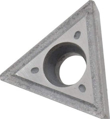 Interstate - TPGT432 Grade I22 Carbide Turning Insert - Uncoated, 60° Triangle, 1/2" Inscr Circle, 3/16" Thick, 1/32" Corner Radius - Americas Industrial Supply