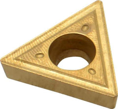 Interstate - TPGT432 Grade TCN55 Carbide Turning Insert - TiN Finish, 60° Triangle, 1/2" Inscr Circle, 3/16" Thick, 1/32" Corner Radius - Americas Industrial Supply