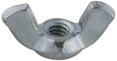 Value Collection - #6-32 UNC, Steel Standard Wing Nut - Grade 2, 0.72" Wing Span, 0.41" Wing Span - Americas Industrial Supply