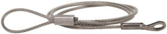 Made in USA - 18" Long, Stainless Steel Cable Loop & Eye End, Quick Release Pin Lanyard - 3/64" Cable Diam, 3/16" Hole Diam, Nylon Cable - Americas Industrial Supply