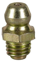 Value Collection - Straight Head Angle, 1/4-28 Steel Thread-Forming Grease Fitting - 7.94mm Hex - Americas Industrial Supply