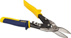 Irwin - 1-5/16" Length of Cut, Straight Pattern Aviation Snip - 10" OAL, ProTouch Handle, 18 AWG Steel Capacity - Americas Industrial Supply