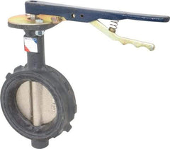 NIBCO - 4" Pipe, Wafer Butterfly Valve - Lever Handle, Ductile Iron Body, Buna-N Seat, 250 WOG, Ductile Iron Disc, Stainless Steel Stem - Americas Industrial Supply