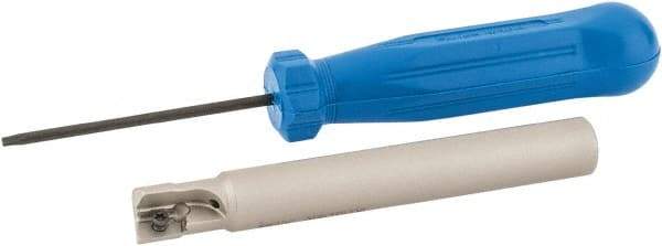 Iscar - 3/8" Cut Diam, 0.303" Max Depth of Cut, 3/8" Shank Diam, 3" OAL, Indexable Square Shoulder End Mill - HP AN.. 0702.. Inserts, Cylindrical Shank, 90° Lead Angle, Through Coolant, Series Heliplus - Americas Industrial Supply