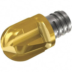 Iscar - MM HCR Grade IC908 Carbide Ball Nose Milling Tip Insert - TiAlN Finish, 2 Flutes, 8mm Cutting Diam, 7.8mm Depth of Cut, 9.95mm Extension - Americas Industrial Supply