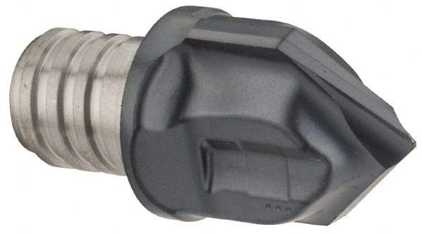 Iscar - MM HCD Grade IC908 Carbide Chamfer Milling Tip Insert - TiAlN Finish, 2 Flutes, 0.65" Cutting Diam, 0.591" Depth of Cut, 0.74" Extension - Americas Industrial Supply