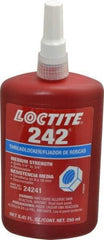 Loctite - 250 mL Bottle, Blue, Medium Strength Liquid Threadlocker - Series 242, 24 hr Full Cure Time, Hand Tool, Heat Removal - Americas Industrial Supply