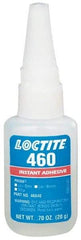 Loctite - 0.70 oz Bottle Tan Instant Adhesive - Series 460, 50 sec Fixture Time, 24 hr Full Cure Time, Bonds to Plastic & Rubber - Americas Industrial Supply