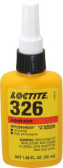 Loctite - 50 mL Bottle Structural Adhesive - 1 min Working Time, 2,200 psi Shear Strength, Series 326 - Americas Industrial Supply