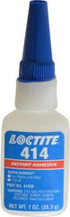 Loctite - 1 oz Bottle Clear Instant Adhesive - Series 414, 20 sec Fixture Time, 24 hr Full Cure Time, Bonds to Metal, Plastic & Rubber - Americas Industrial Supply