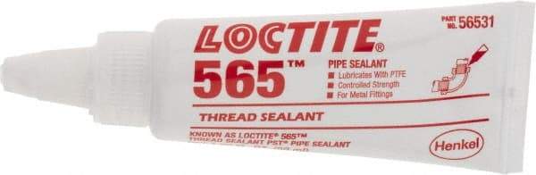 Loctite - 50 mL Tube White Pipe Sealant - 300°F Max Working Temp, For Threaded Metal Fittings - Americas Industrial Supply