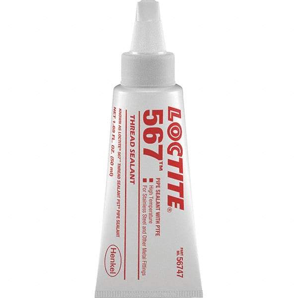 Loctite - 50 mL Tube White Pipe Sealant - 450°F Max Working Temp, High Performance Sealant for Metal Fittings - Americas Industrial Supply