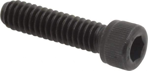 Value Collection - 1/4-20 UNC Hex Socket Drive, Socket Cap Screw - Alloy Steel, Black Oxide Finish, Partially Threaded, 1" Length Under Head - Americas Industrial Supply