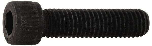 Value Collection - 1/4-20 UNC Hex Socket Drive, Socket Cap Screw - Alloy Steel, Black Oxide Finish, Partially Threaded, 1-1/2" Length Under Head - Americas Industrial Supply