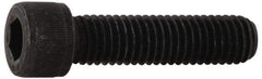 Value Collection - 1/4-20 UNC Hex Socket Drive, Socket Cap Screw - Alloy Steel, Black Oxide Finish, Partially Threaded, 1-1/2" Length Under Head - Americas Industrial Supply