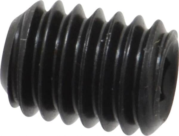 Value Collection - 3/8-16 UNC, 1/2" OAL, Cup Point Set Screw - Grade 8 Alloy Steel, 3/16" Key - Americas Industrial Supply