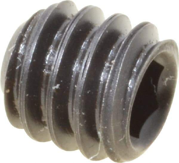 Value Collection - 1/4-20 UNC, 1/4" OAL, Cup Point Set Screw - Grade 8 Steel, 1/8" Key - Americas Industrial Supply