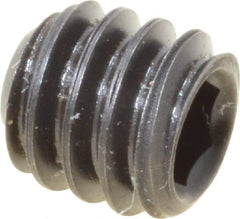 Value Collection - 1/4-20 UNC, 1/4" OAL, Cup Point Set Screw - Grade 8 Steel, 1/8" Key - Americas Industrial Supply