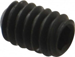 Value Collection - 1/4-20 UNC, 3/8" OAL, Cup Point Set Screw - Grade 8 Steel, 1/8" Key - Americas Industrial Supply