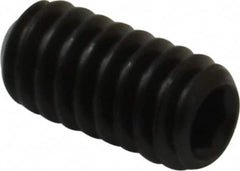 Value Collection - 1/4-20 UNC, 1/2" OAL, Cup Point Set Screw - Grade 8 Steel, 1/8" Key - Americas Industrial Supply