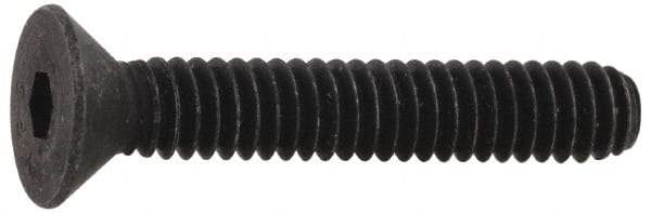 Value Collection - #8-32 UNC Hex Socket Drive, Flat Screw - Alloy Steel, Black Oxide Finish, 3/4" OAL - Americas Industrial Supply
