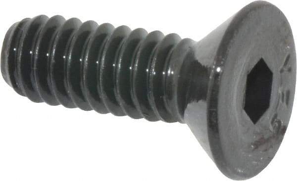 Value Collection - 1/4-20 UNC Hex Socket Drive, Flat Screw - Alloy Steel, Black Oxide Finish, Partially Threaded, 3/4" OAL - Americas Industrial Supply