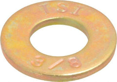 Made in USA - 3/8" Screw, Grade 8 Alloy Steel SAE Flat Washer - 13/32" ID x 13/16" OD, 1/16" Thick - Americas Industrial Supply
