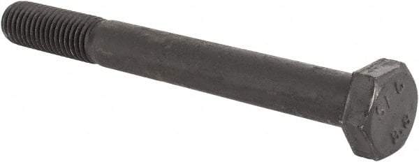 Value Collection - M12x1.75mm Metric Coarse, 110mm Length Under Head Hex Head Cap Screw - Partially Threaded, Grade 8.8 Steel, Uncoated, 19mm Hex - Americas Industrial Supply