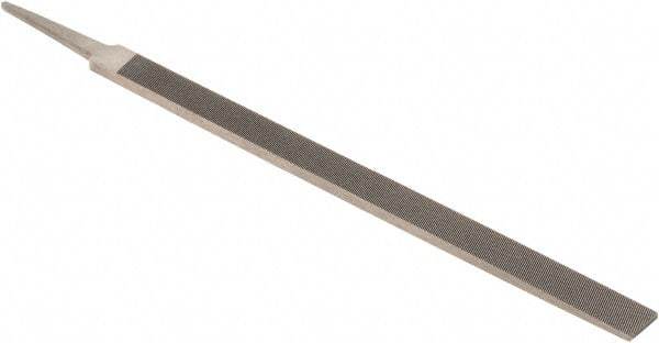 Nicholson - 12" Standard Precision Swiss Pattern Regular Pillar File - Double Cut, With Tang - Americas Industrial Supply