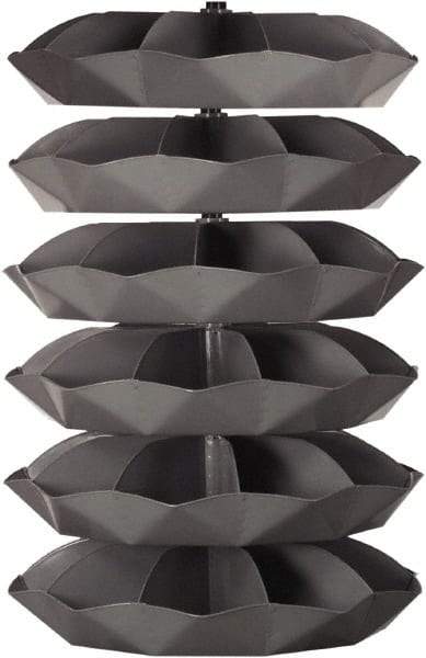Durham - 3,000 Lb Capacity, 22" Deep x 69-1/2" High, Rotating Bin Rack - 1 Side, Gray Steel Bins - Americas Industrial Supply