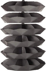 Durham - 3,000 Lb Capacity, 22" Deep x 69-1/2" High, Rotating Bin Rack - 1 Side, Gray Steel Bins - Americas Industrial Supply