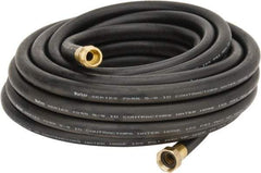 Parker - 50' Long Contractor Hose - 5/8" Diam, 3/4" GHT, Rubber, 100 psi, Black - Americas Industrial Supply