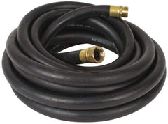 Parker - 25' Long Contractor Hose - 3/4" Diam, 3/4" GHT, Rubber, 100 psi, Black - Americas Industrial Supply