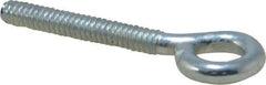 Gibraltar - #10-24, Zinc-Plated Finish, Steel Wire Turned Open Eye Bolt - 1-1/4" Thread Length, 5/16" ID x 11/16" OD, 1-3/8" Shank Length - Americas Industrial Supply