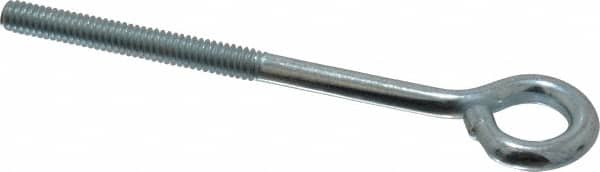 Gibraltar - 1/4-20, Zinc-Plated Finish, Steel Wire Turned Open Eye Bolt - 2" Thread Length, 1/2" ID x 1" OD, 3-1/2" Shank Length - Americas Industrial Supply