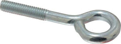 Gibraltar - 5/16-18, Zinc-Plated Finish, Steel Wire Turned Open Eye Bolt - 1-1/4" Thread Length, 5/8" ID x 1-1/4" OD, 2" Shank Length - Americas Industrial Supply