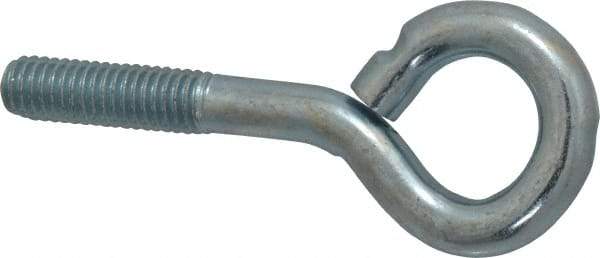 Gibraltar - 3/8-16, Zinc-Plated Finish, Steel Wire Turned Open Eye Bolt - 1-1/4" Thread Length, 3/4" ID x 1-1/2" OD, 2" Shank Length - Americas Industrial Supply