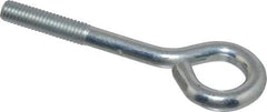 Gibraltar - 3/8-16, Zinc-Plated Finish, Steel Wire Turned Open Eye Bolt - 1-1/2" Thread Length, 3/4" ID x 1-1/2" OD, 3" Shank Length - Americas Industrial Supply