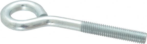 Gibraltar - 1/2-13, Zinc-Plated Finish, Steel Wire Turned Open Eye Bolt - 2-1/2" Thread Length, 1" ID x 2" OD, 4" Shank Length - Americas Industrial Supply