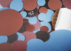 Made in USA - 24" Diam, 40 Grit Zirconia Alumina Adhesive PSA Disc - Coarse Grade, Y Weighted Cloth Backing, For Low Speed Dual-Action Sanders, Random Orbital Sanders - Americas Industrial Supply